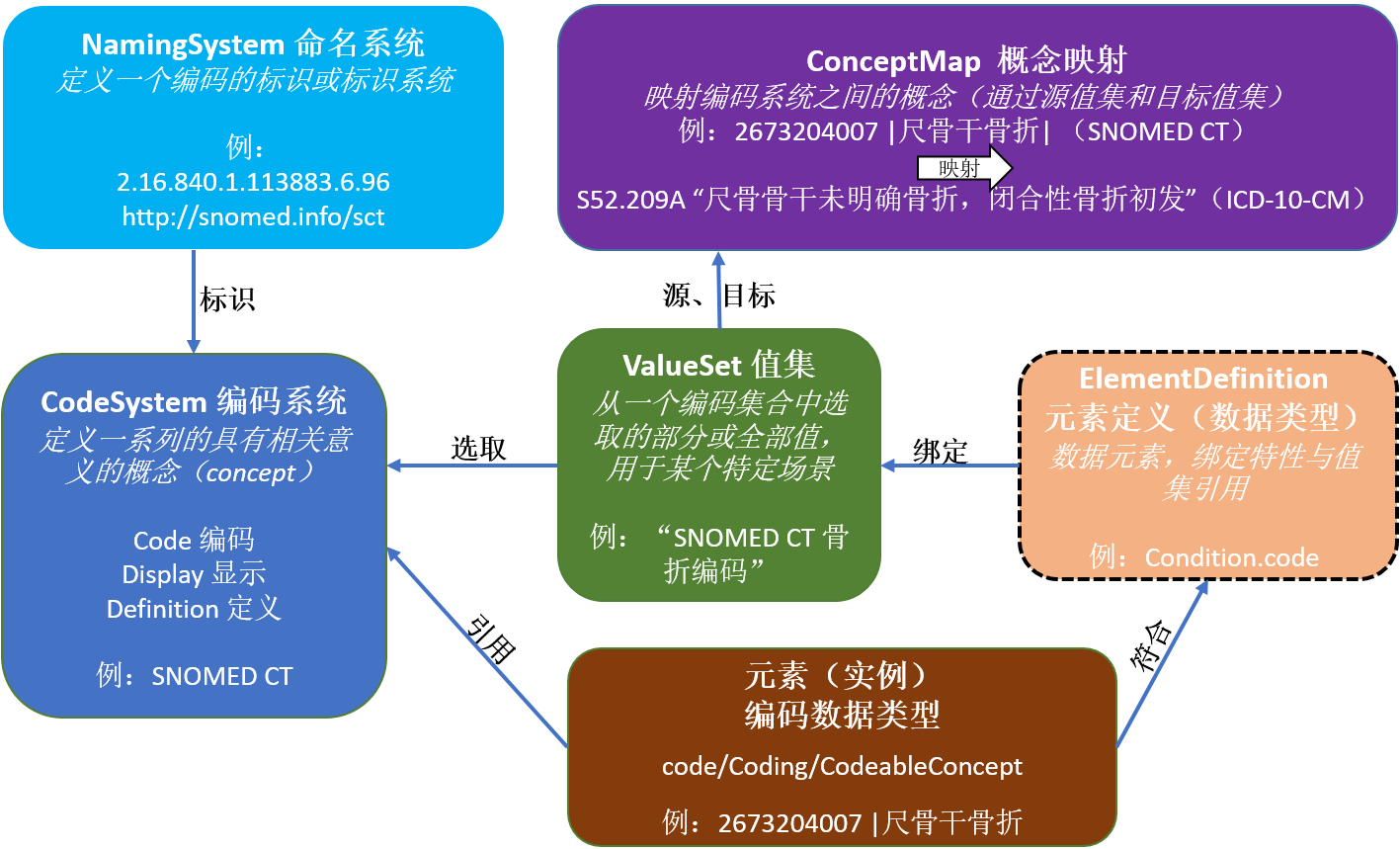 此图展示术语资源及其相互关系